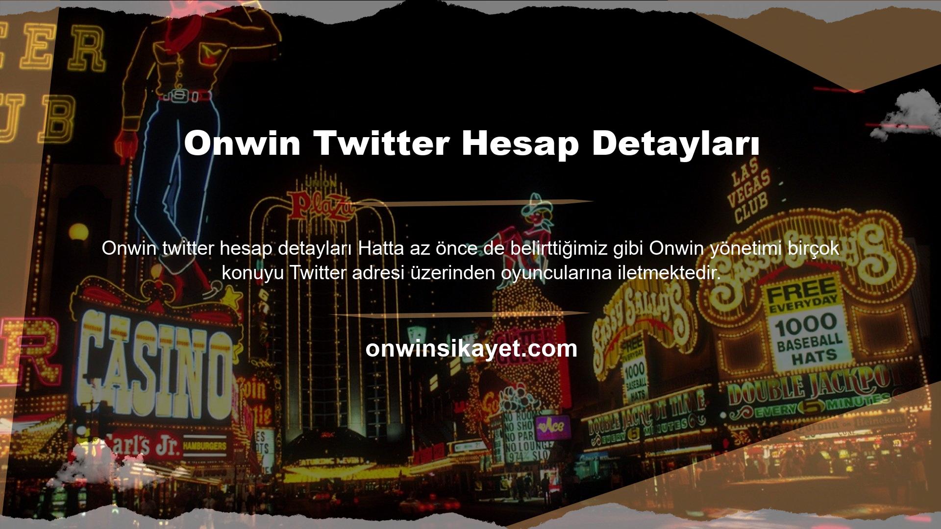 Onwin Twitter Hesap Detayları