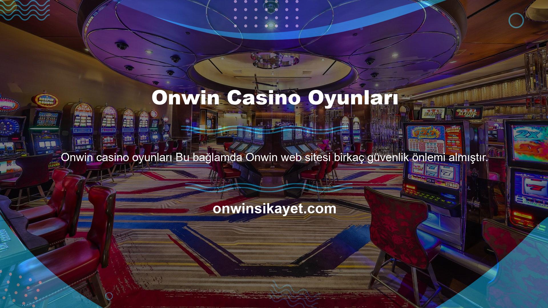 Onwin casino oyunları
